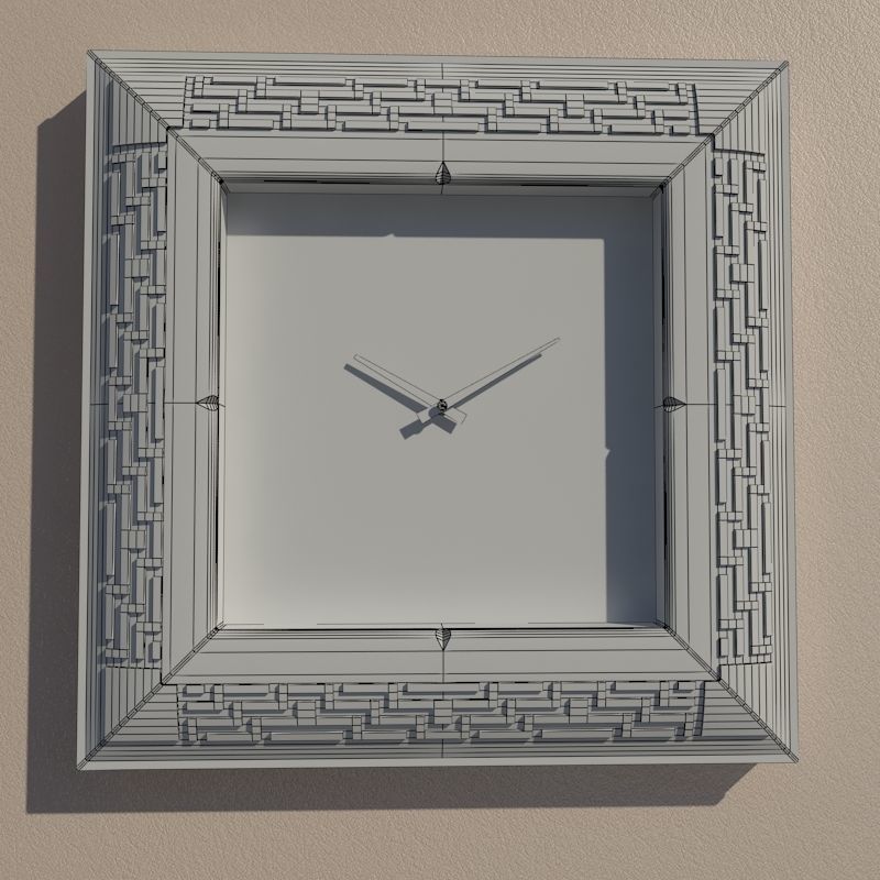 Wall clock 3D model_7