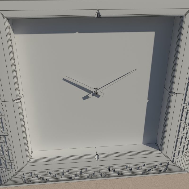Wall clock 3D model_13