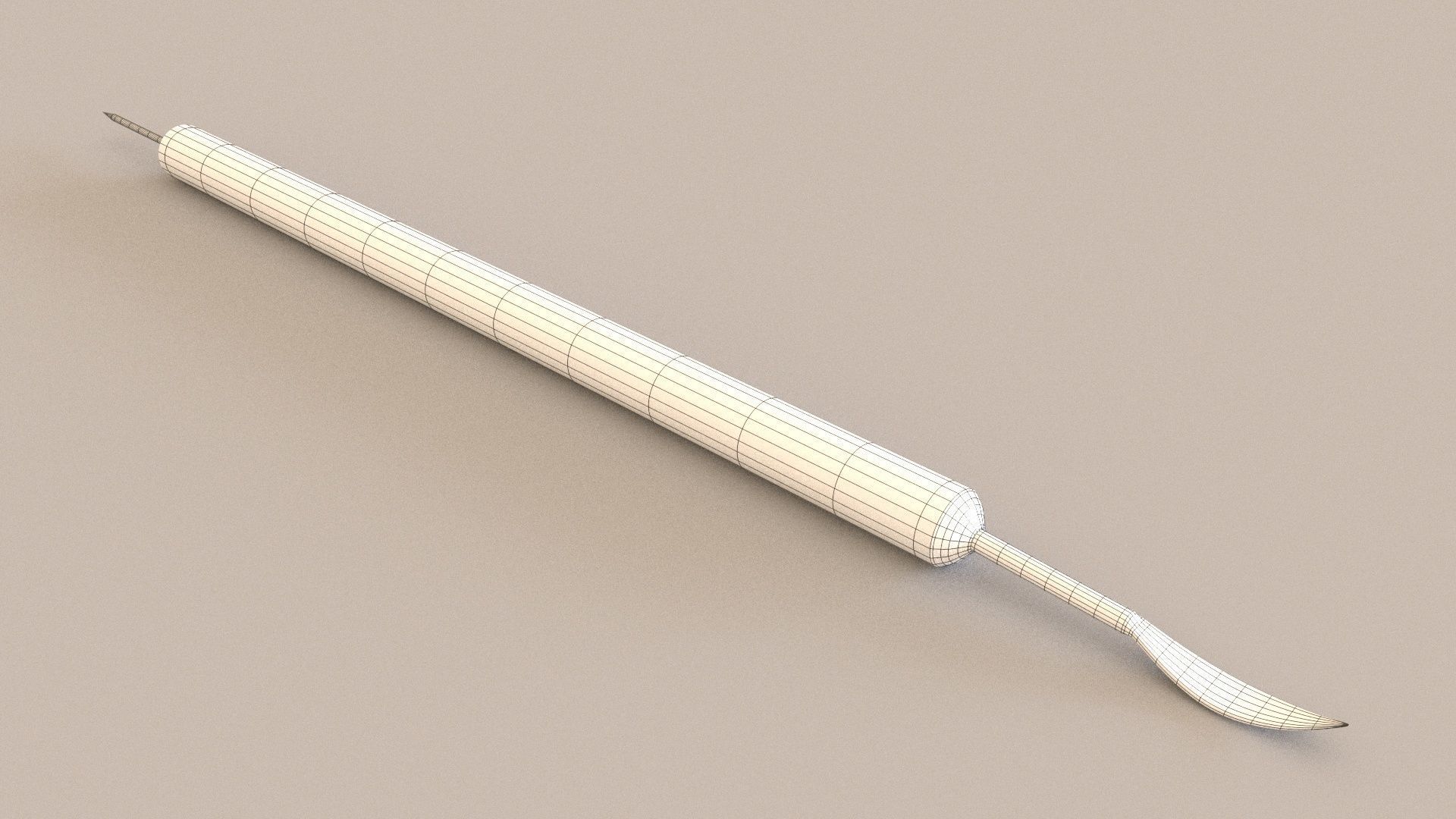 clay sculpture tools 2 3D Model Low-poly 3D model_6