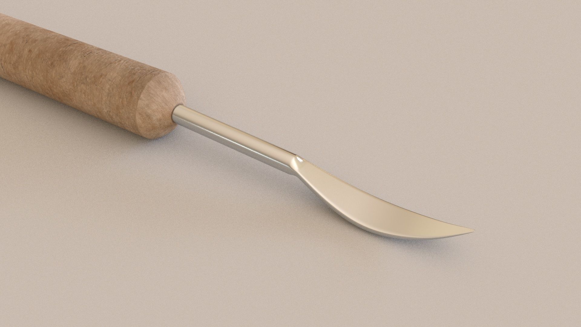 clay sculpture tools 2 3D Model Low-poly 3D model_3