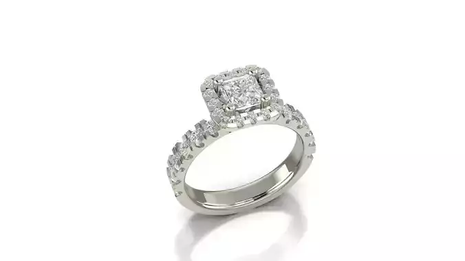 Ring 3D print model halo engagement