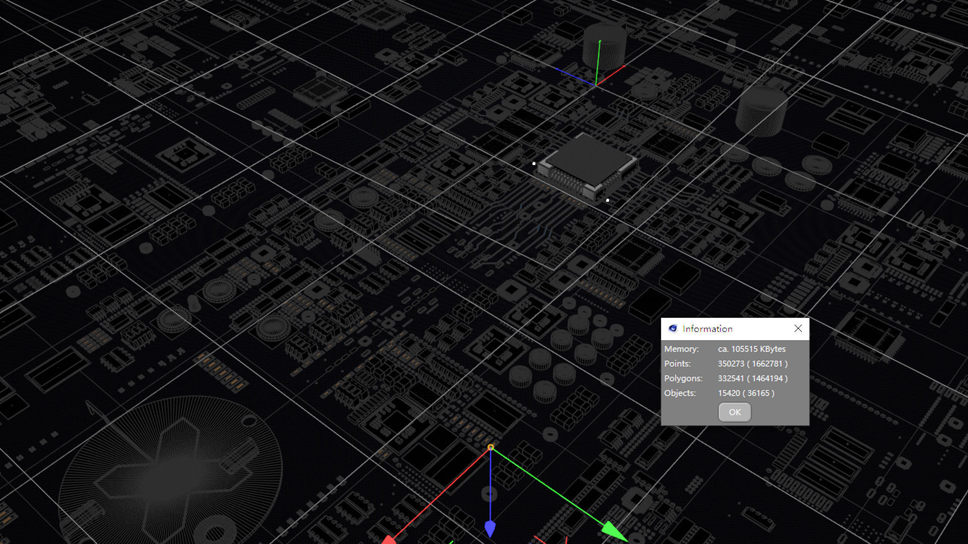CPU motherboard 3D model_4