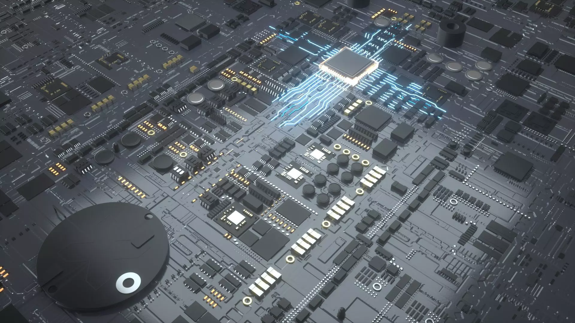 CPU motherboard 3D model_0
