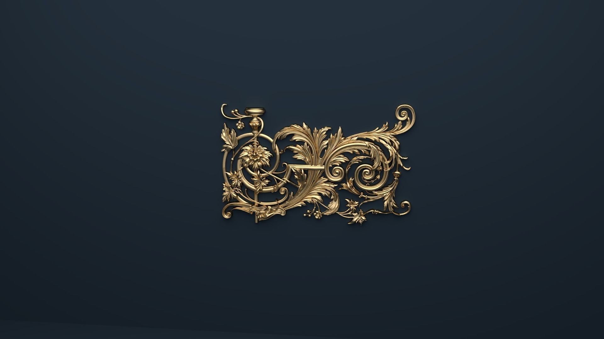 Classic decor ornament v-3D model05 3D model_3