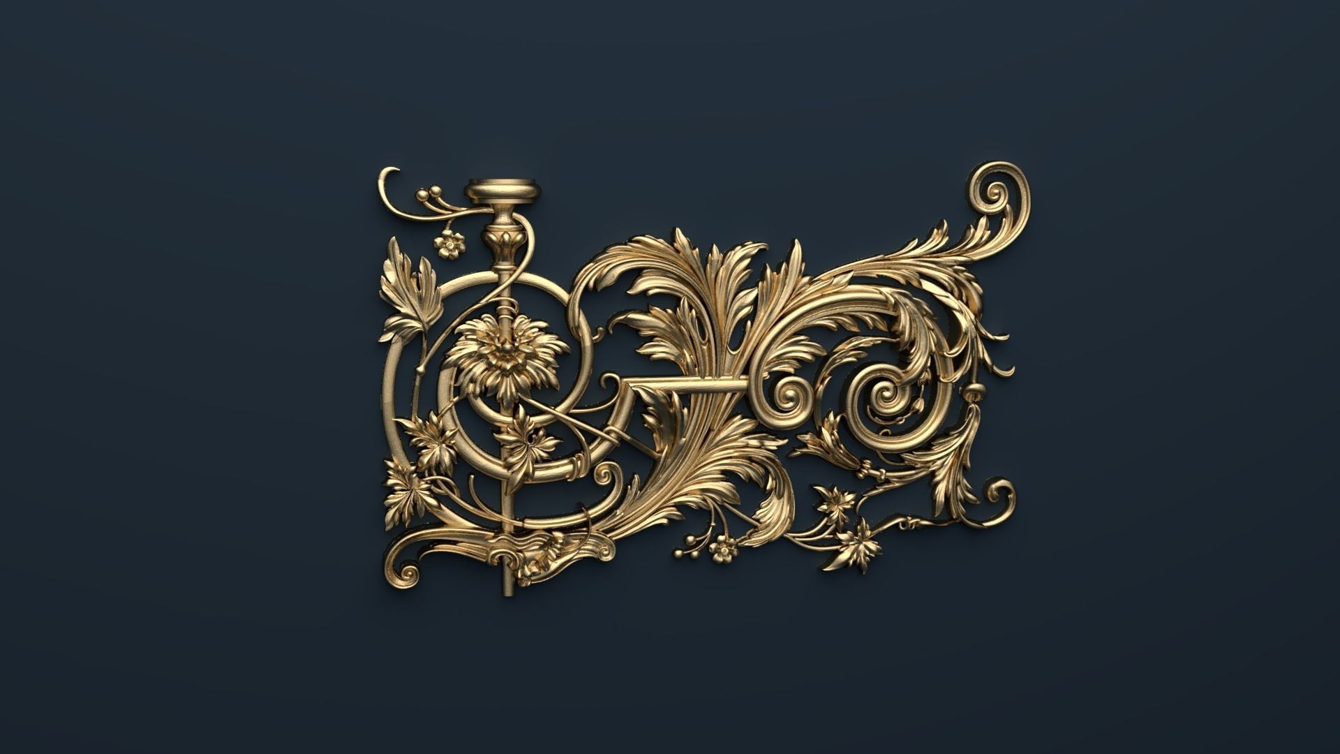 Classic decor ornament v-3D model05 3D model_2