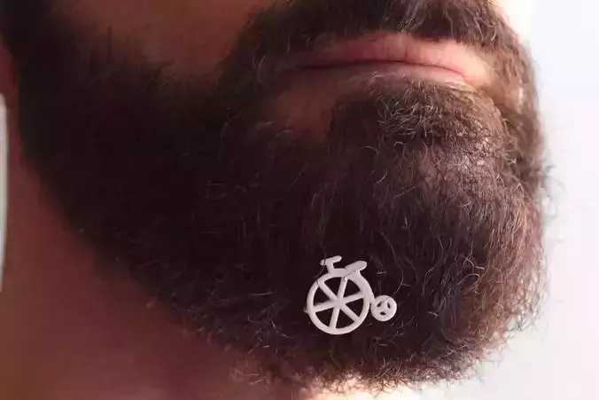 Old bike for beard - front wearing 3D print model