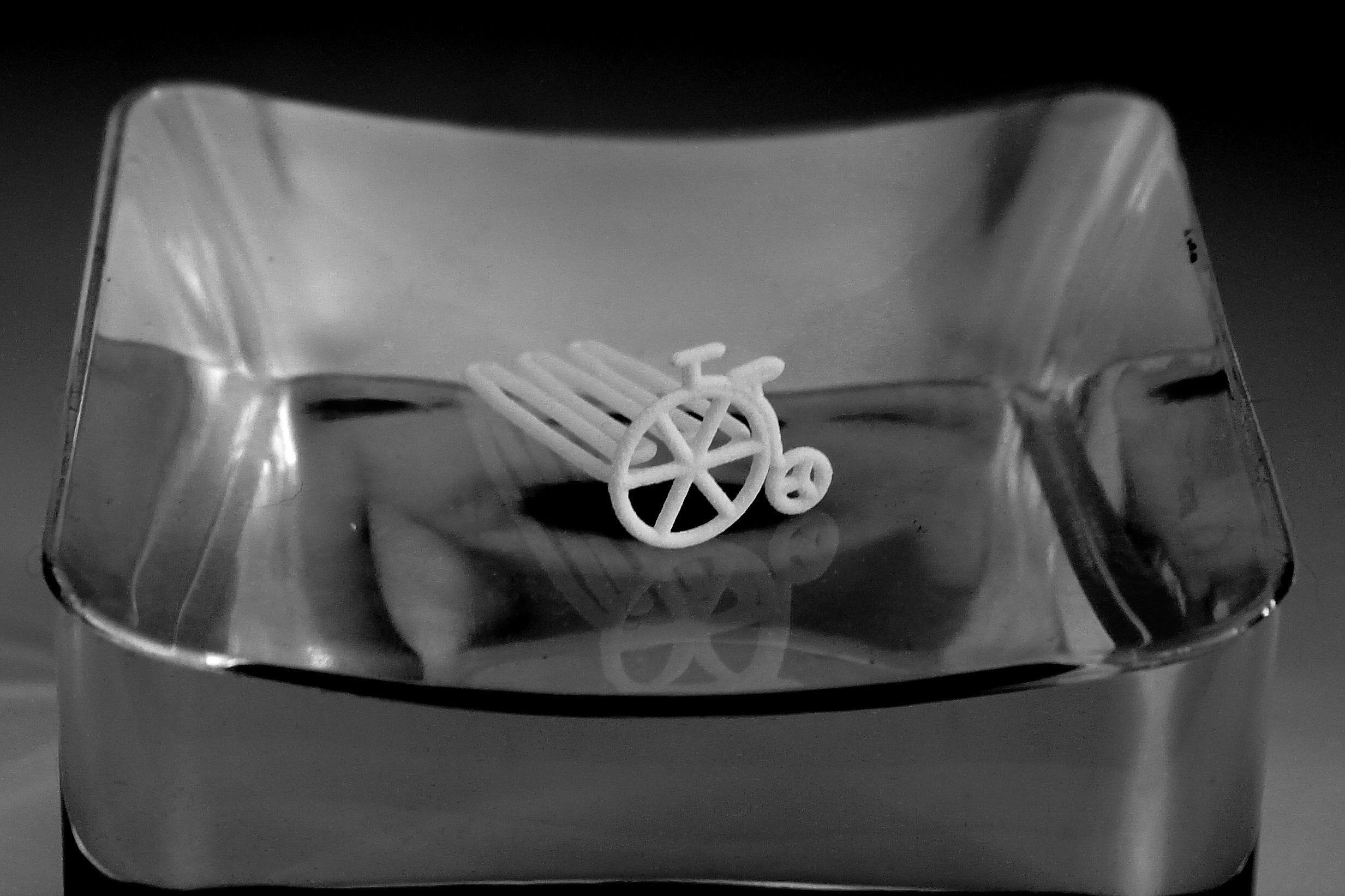 Old bike for beard - front wearing 3D print model_3