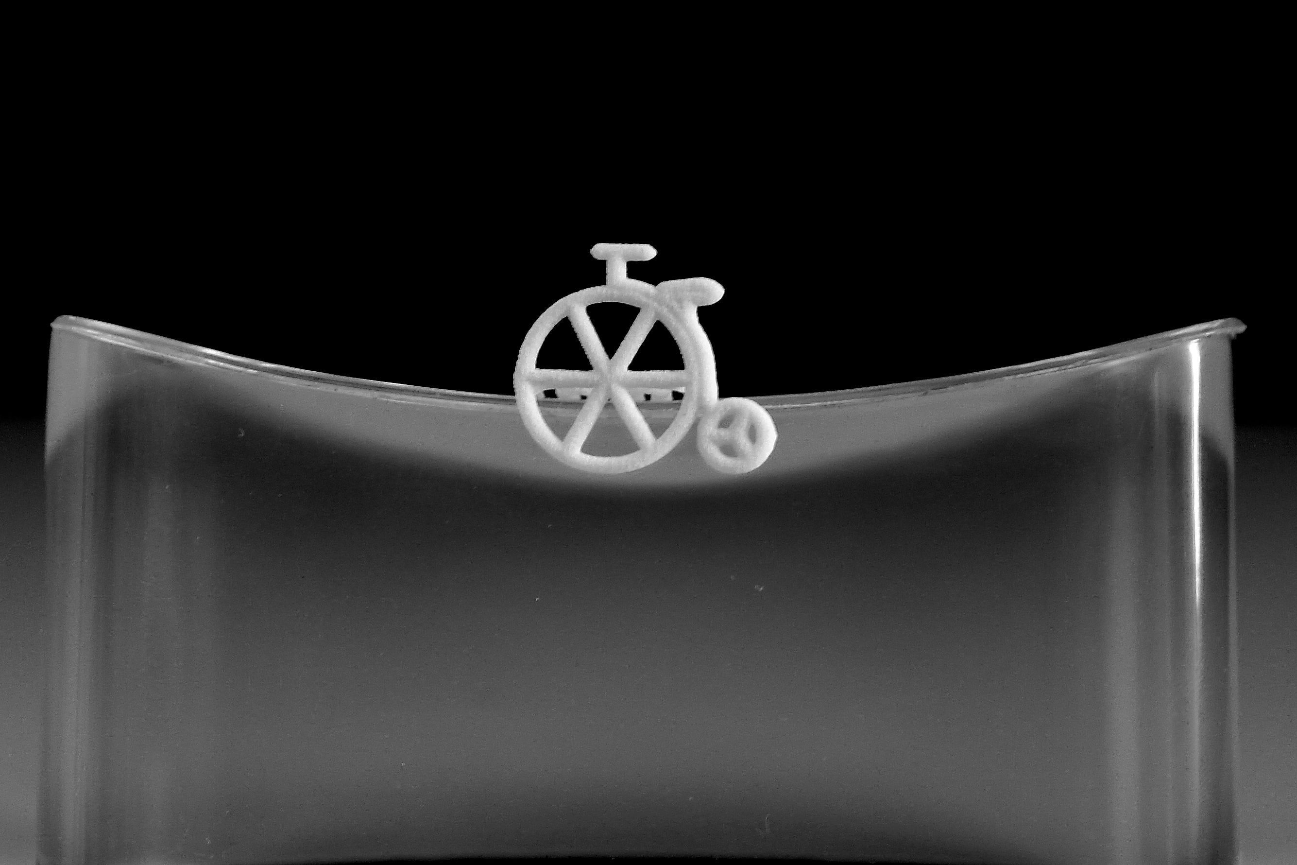 Old bike for beard - front wearing 3D print model_2