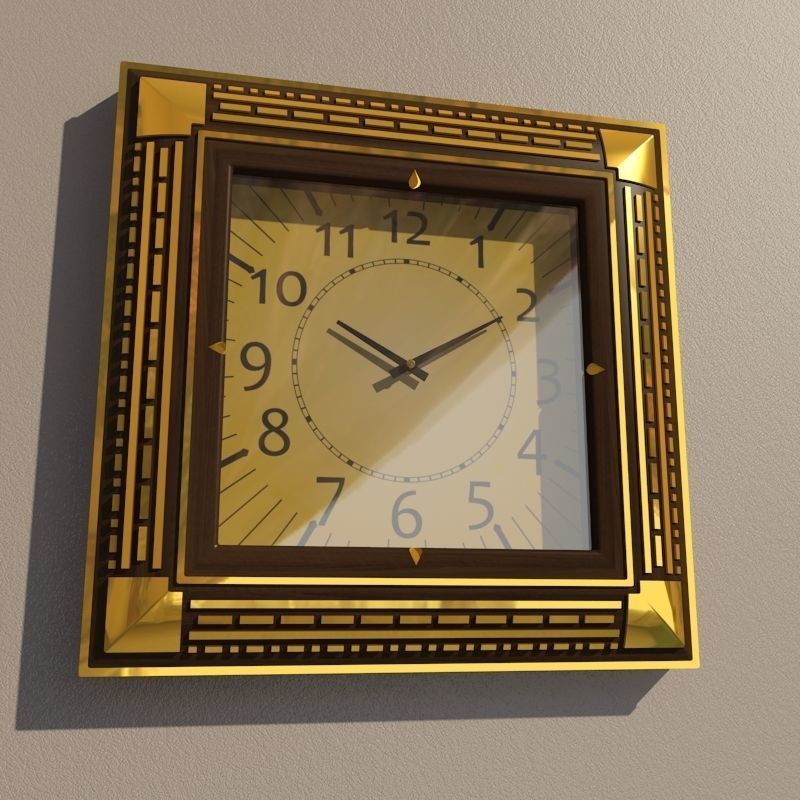 Wall clock 3D model_1