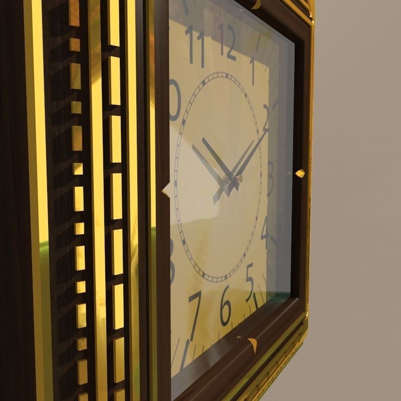 Wall clock 3D model_3