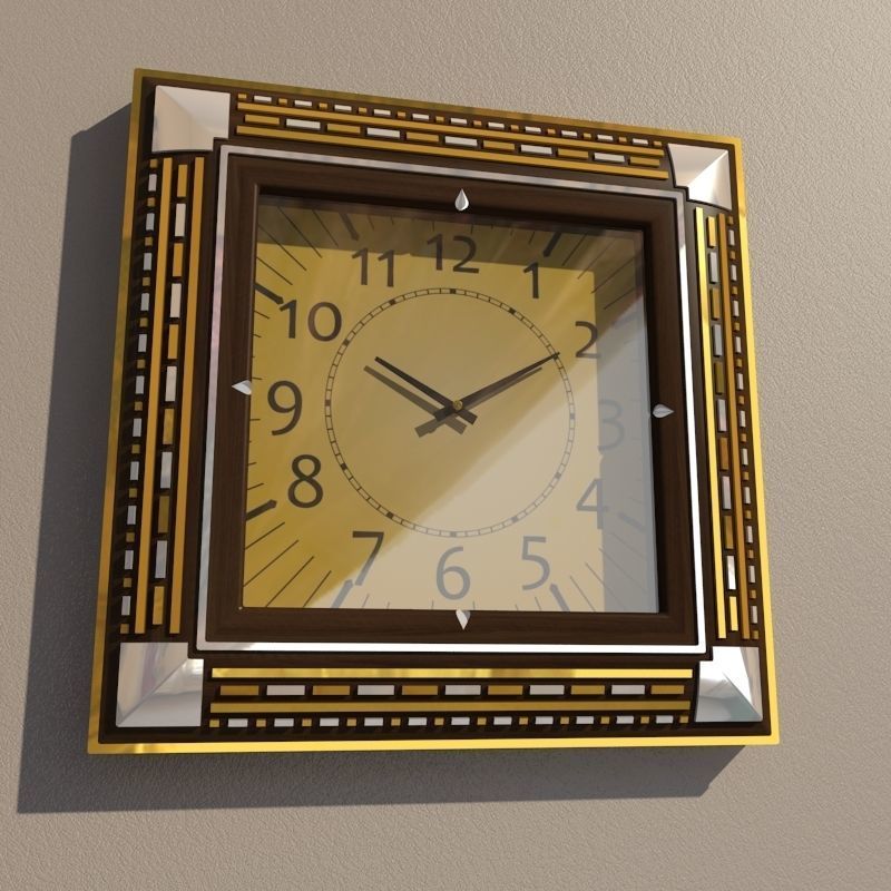 Wall clock 3D model_1