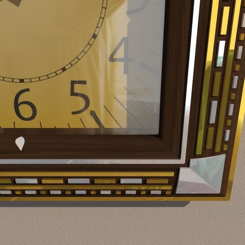Wall clock 3D model_4