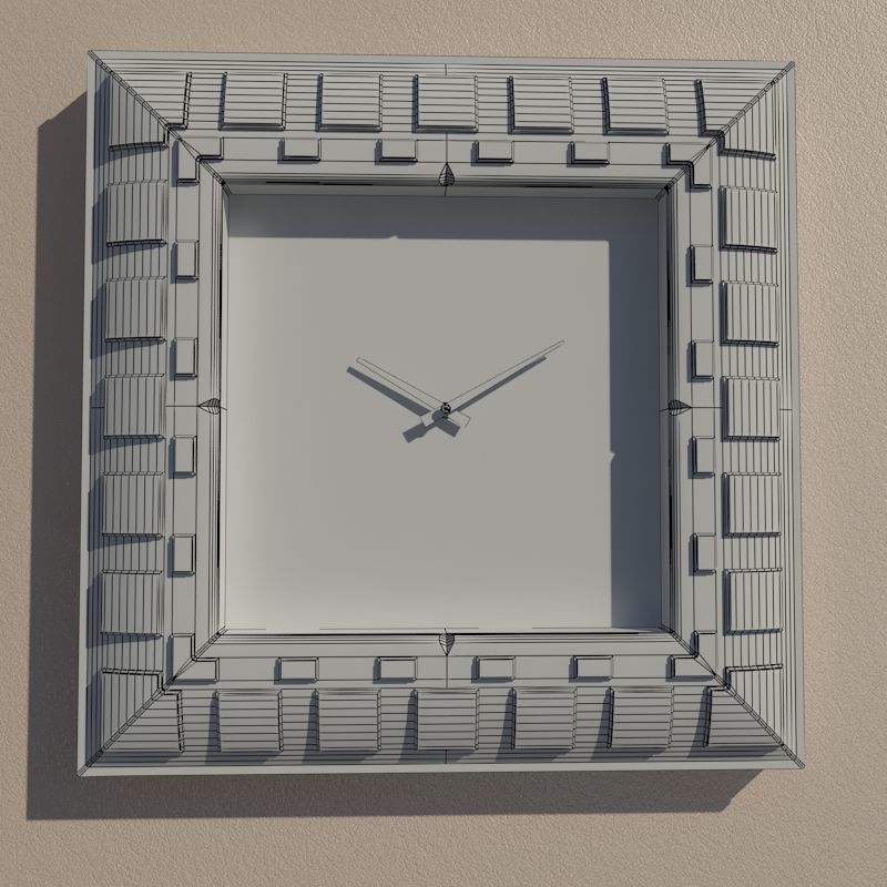 Wall clock 3D model_7