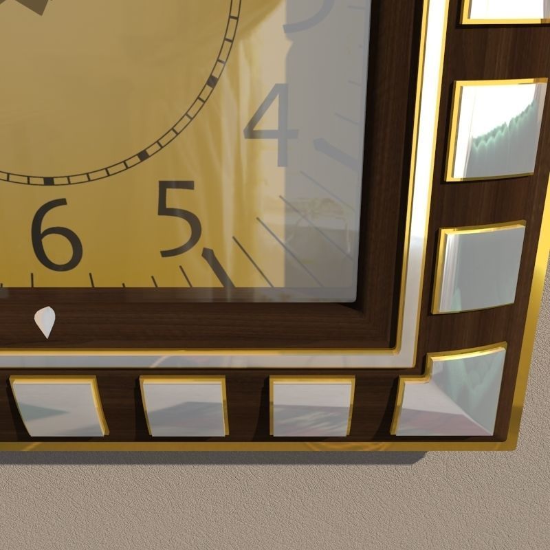 Wall clock 3D model_4