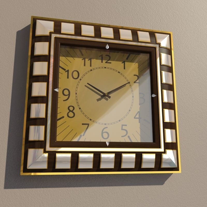 Wall clock 3D model_1