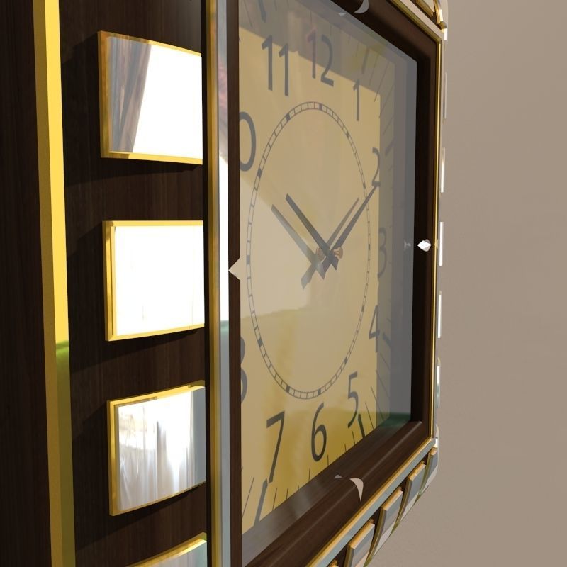 Wall clock 3D model_3