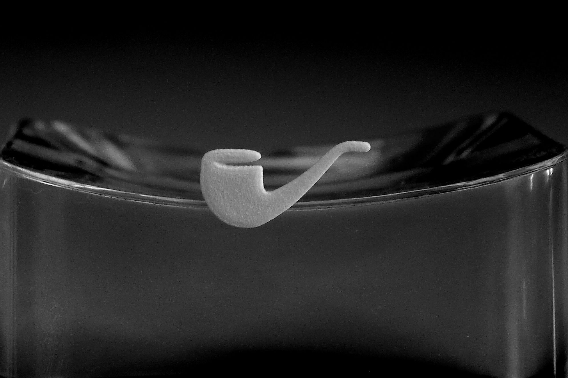 Pipe for beard - front wearing 3D print model_2