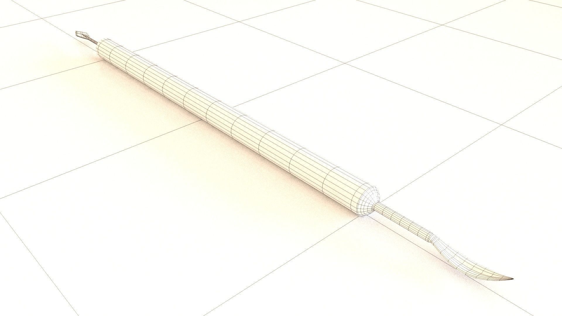 clay sculpture tools 3 3D Model Low-poly 3D model_3