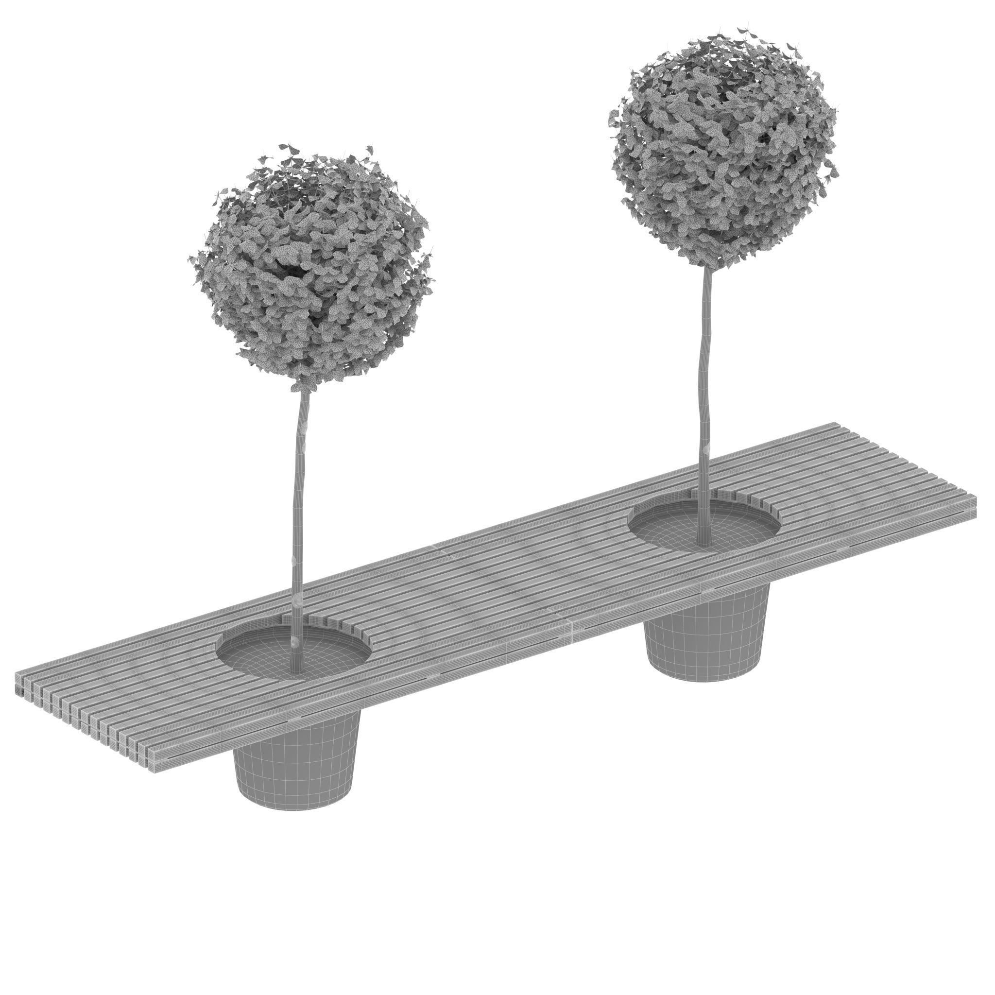 Romeo and juliet bench 3D model_4