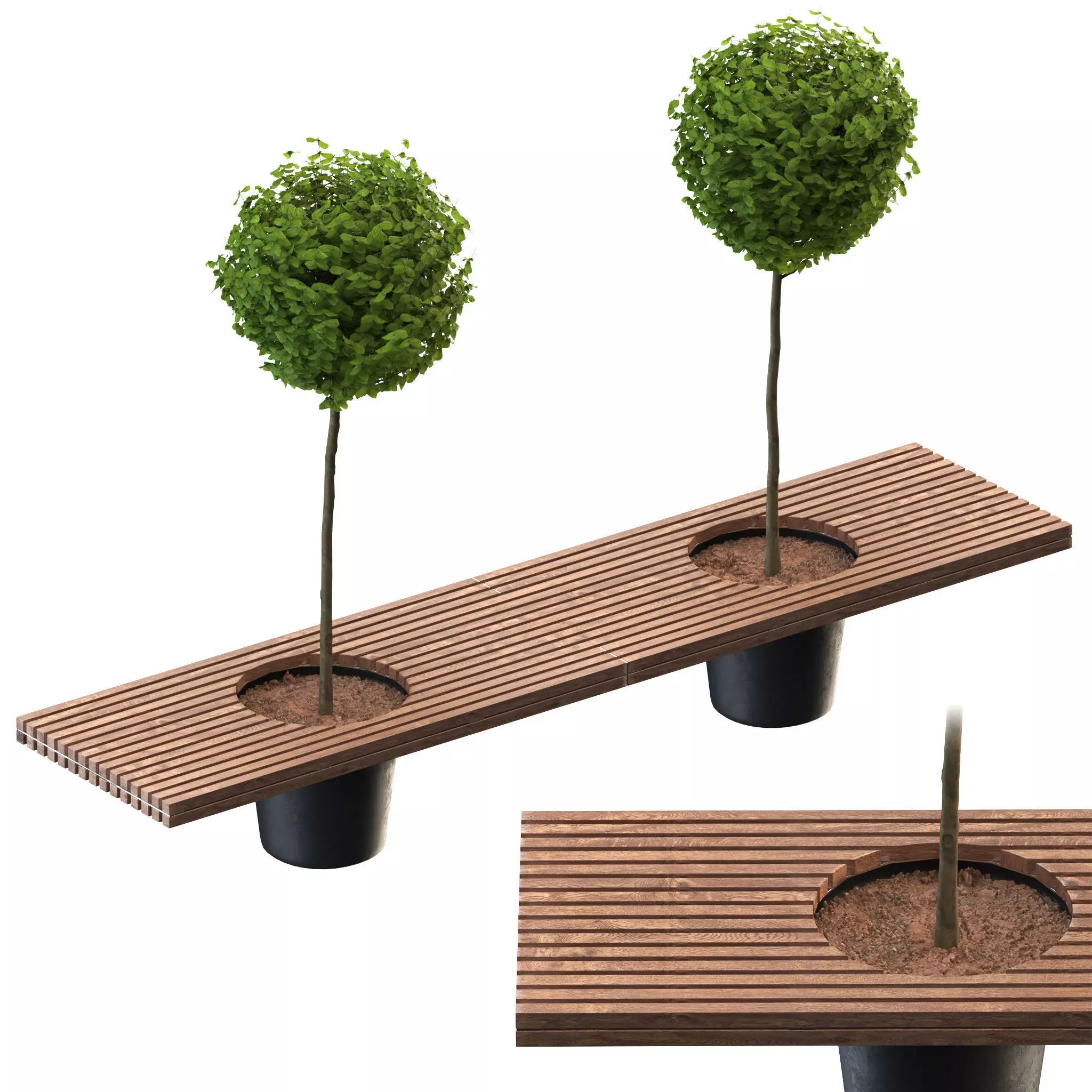 Romeo and juliet bench 3D model_0