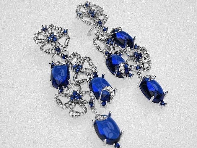 Thai style earrings 3D print model
