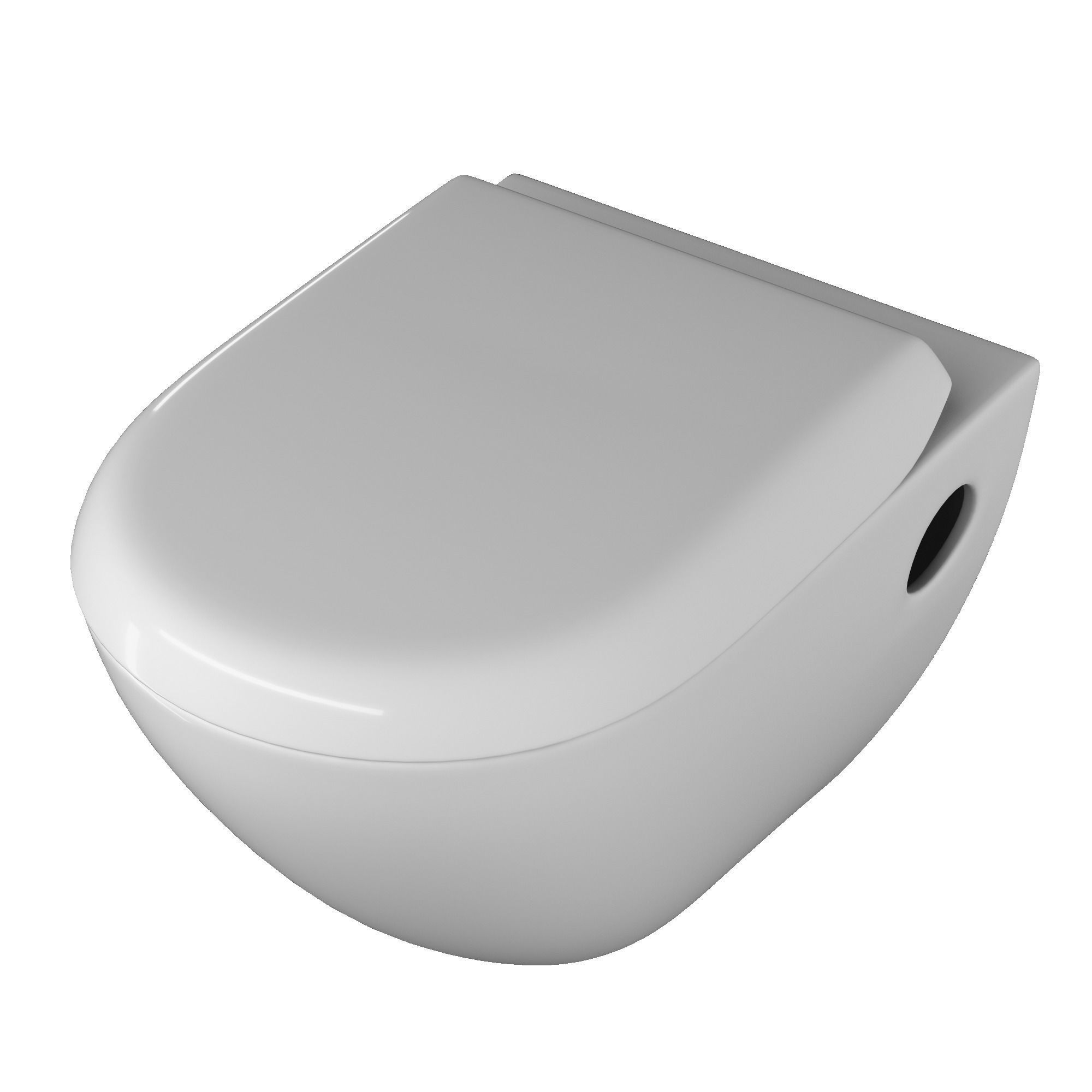 Wall Hung Water closet toilet 3D model Modeled in 3ds max  3D model_3