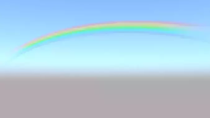 rainbow in sky Low-poly 3D model