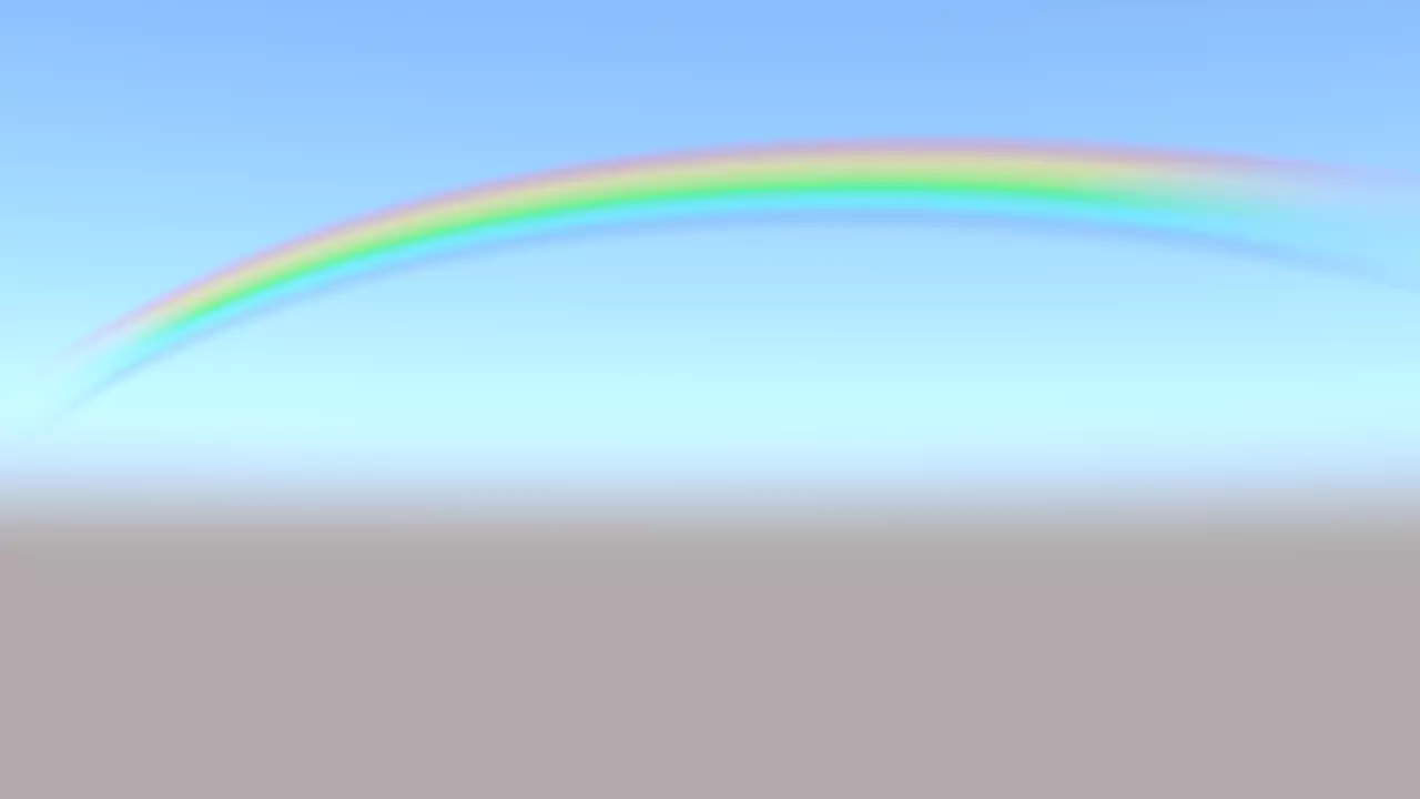 rainbow in sky Low-poly 3D model