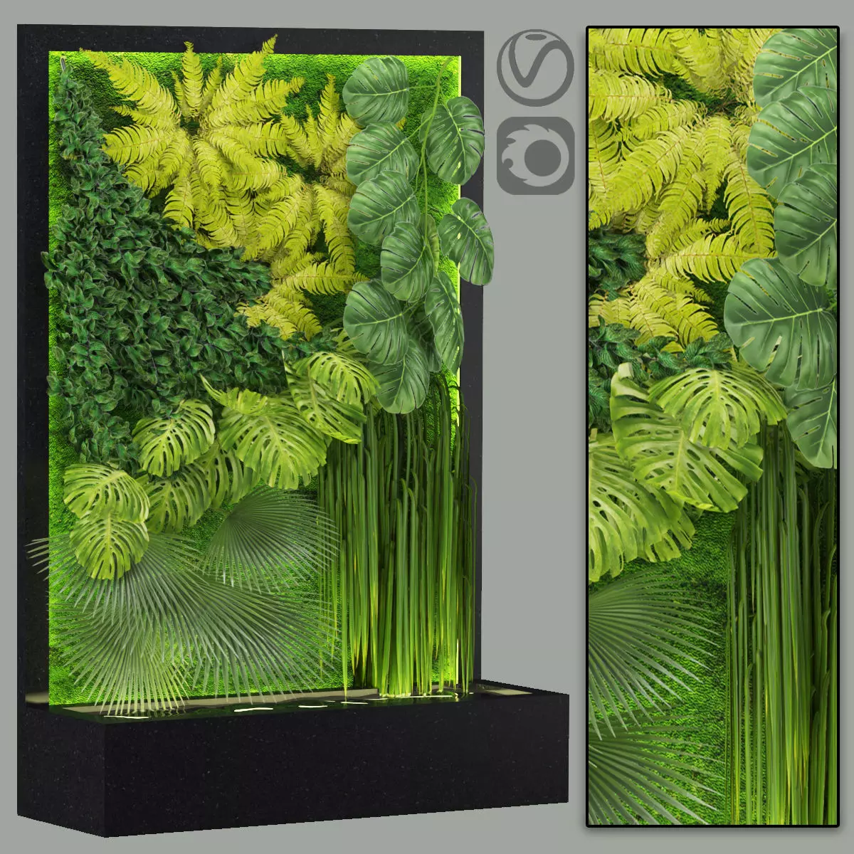 Vertical Garden 3D model_0