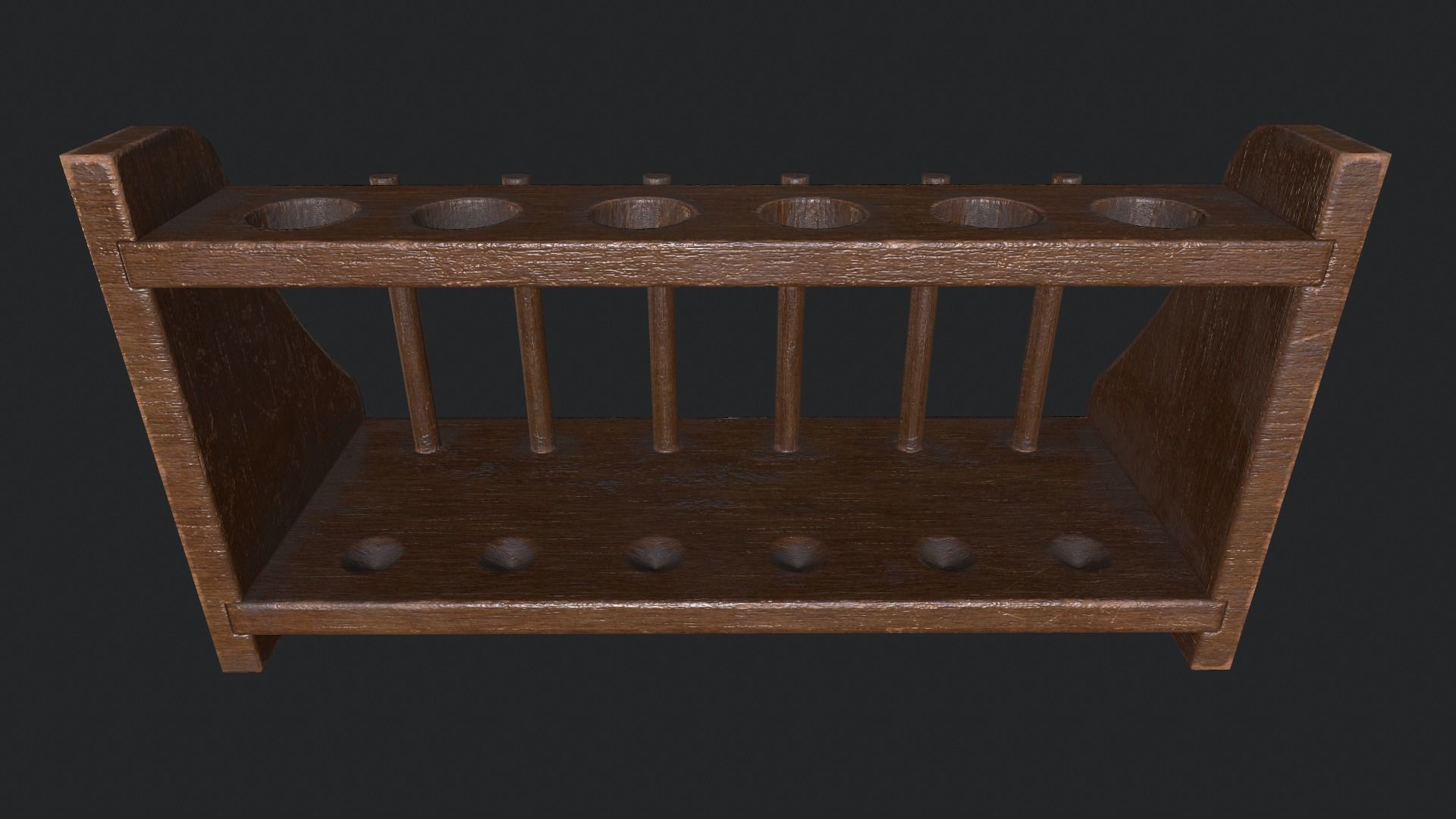 Test Tube Rack Low-poly 3D model_8