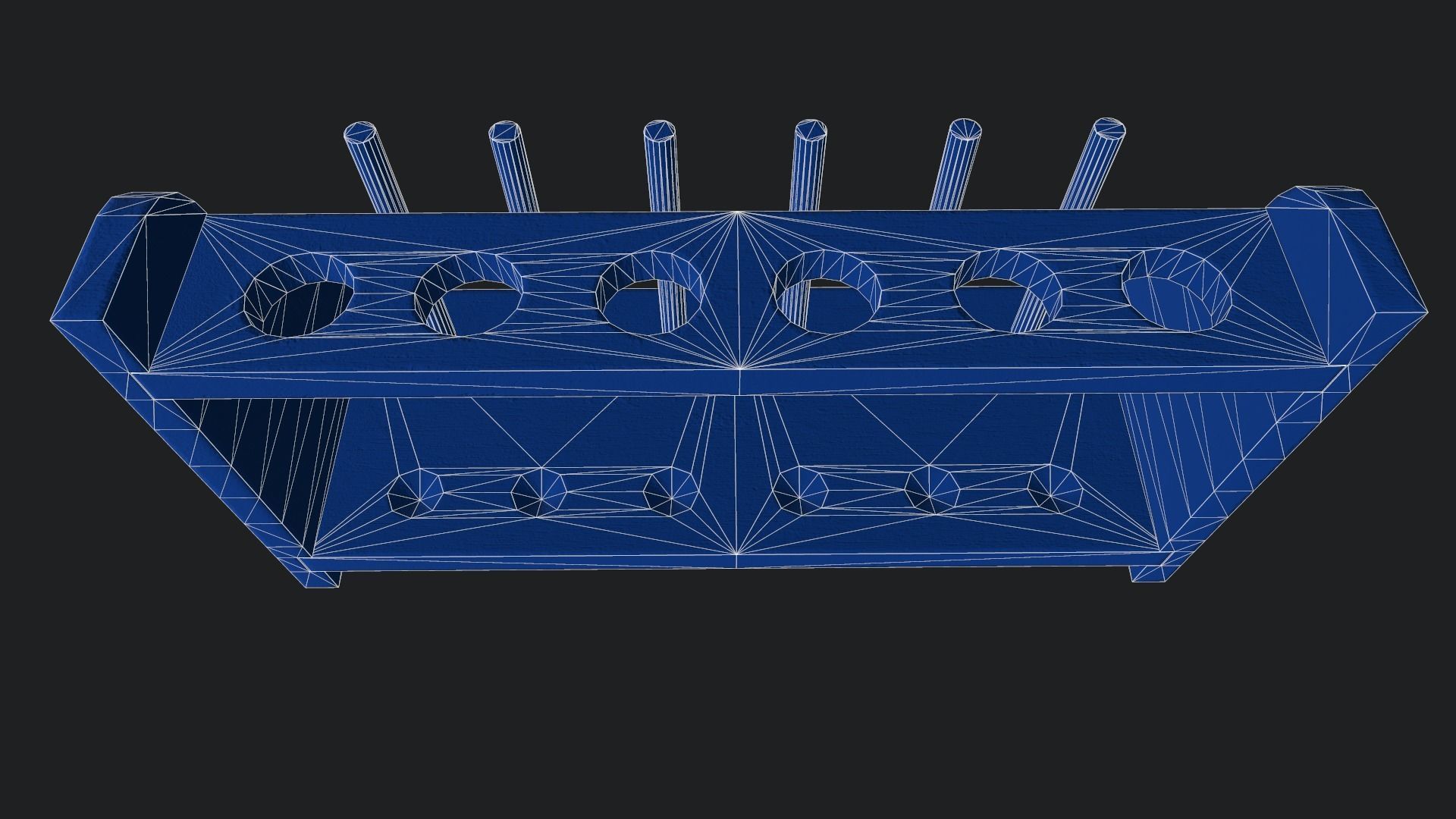 Test Tube Rack Low-poly 3D model_21