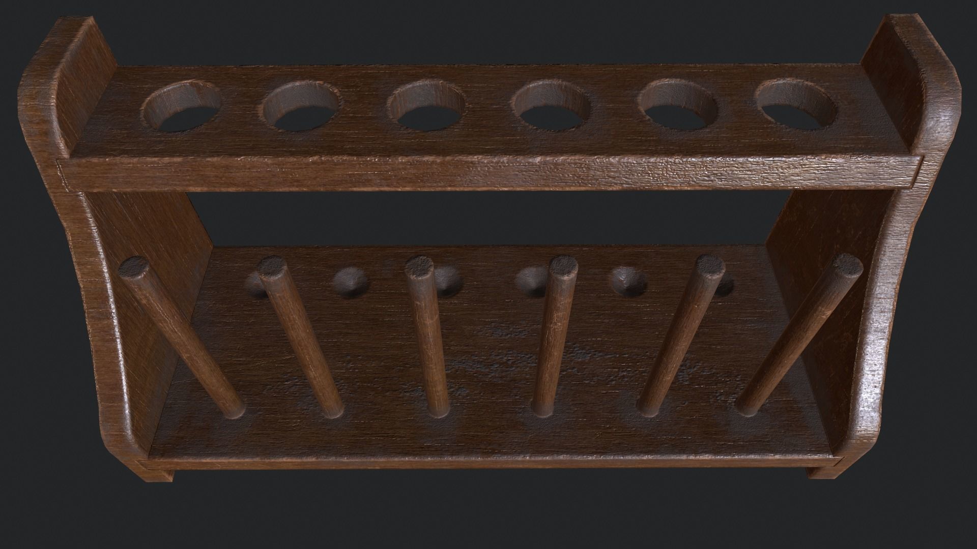 Test Tube Rack Low-poly 3D model_11