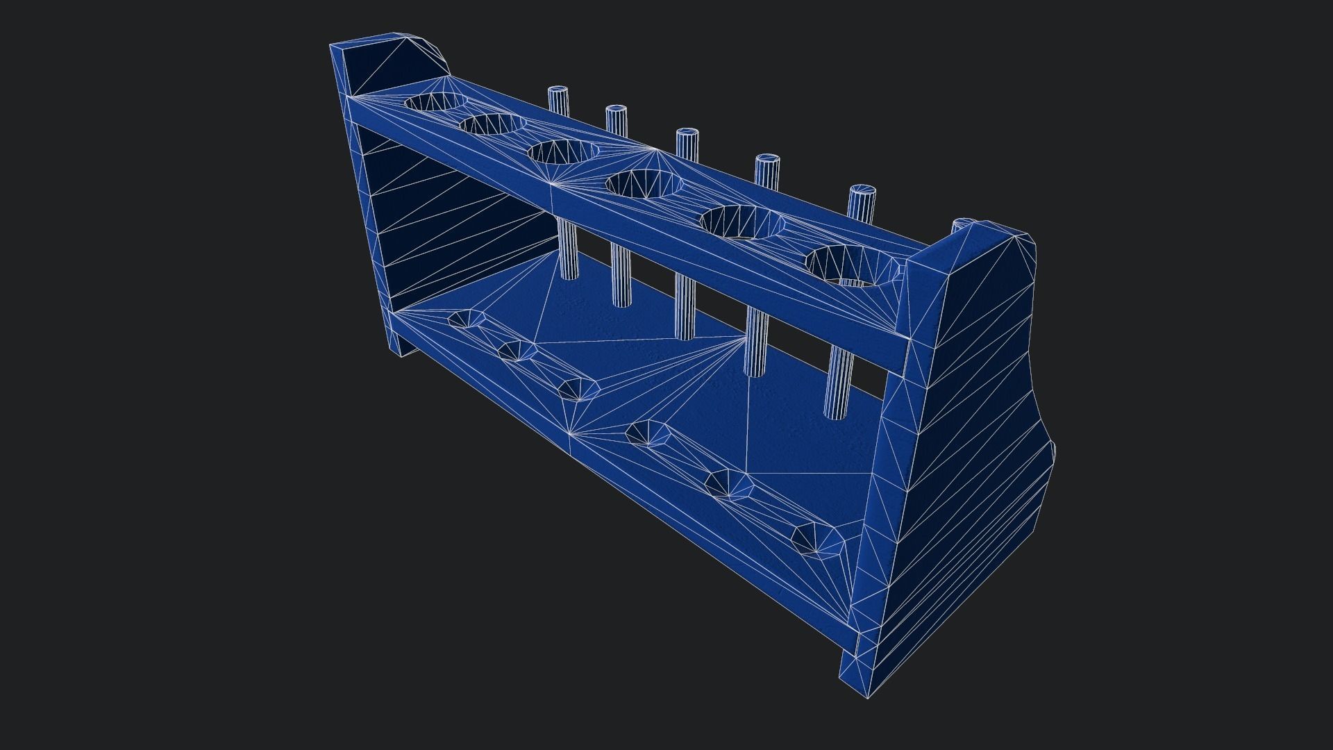 Test Tube Rack Low-poly 3D model_19