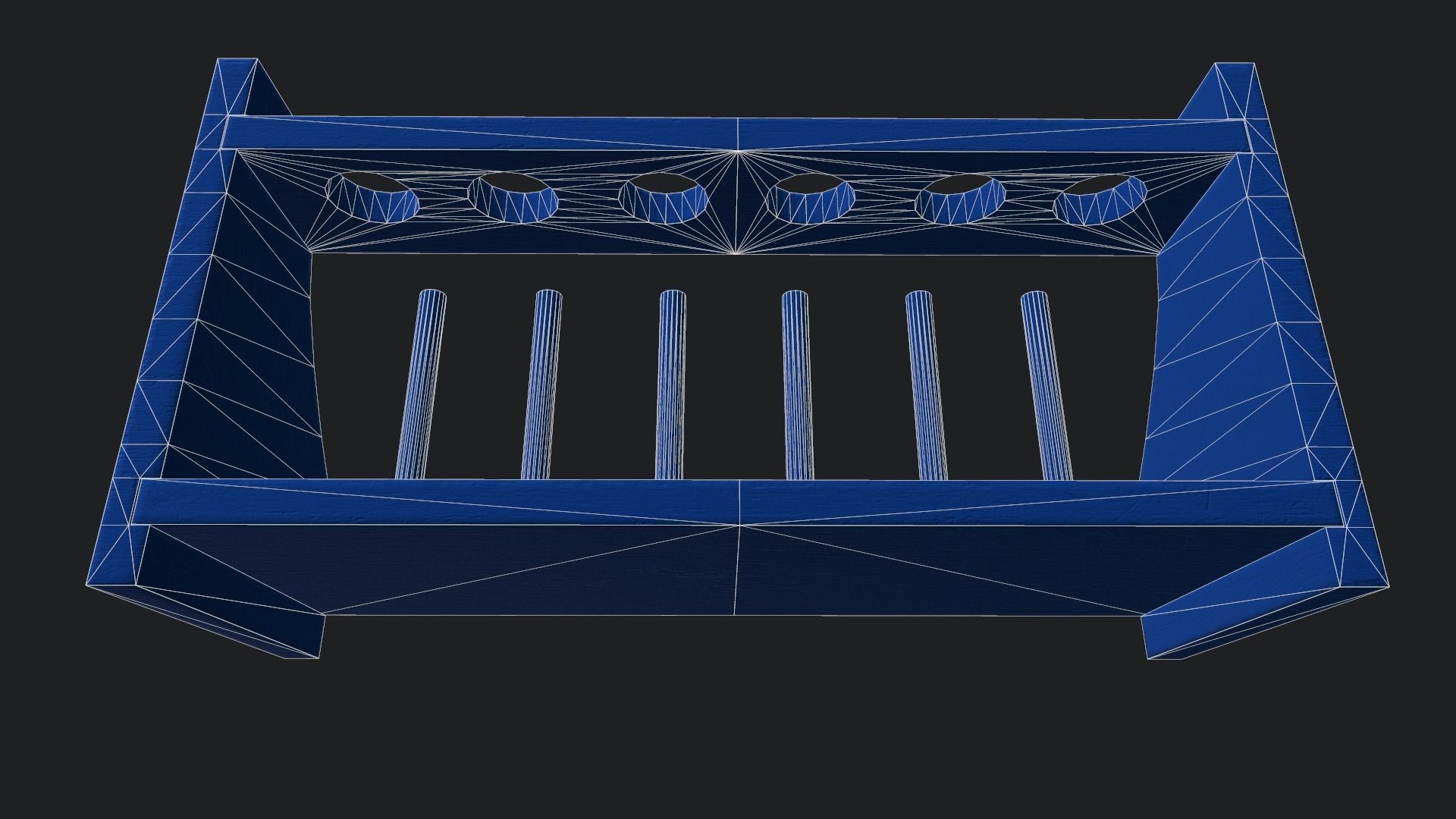 Test Tube Rack Low-poly 3D model_18