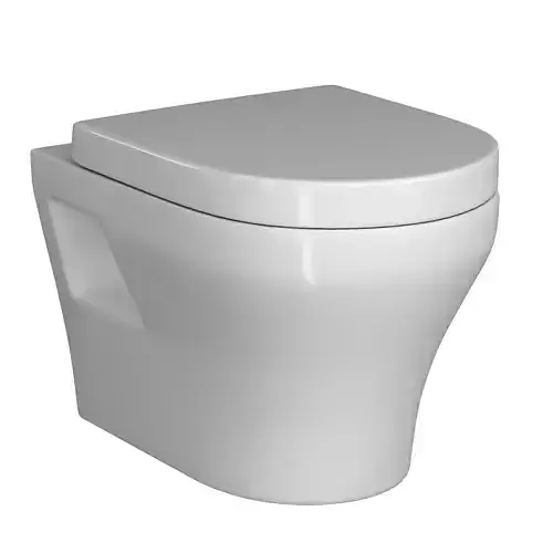 Wall Hung Water closet toilet 3D model Modeled in 3ds max