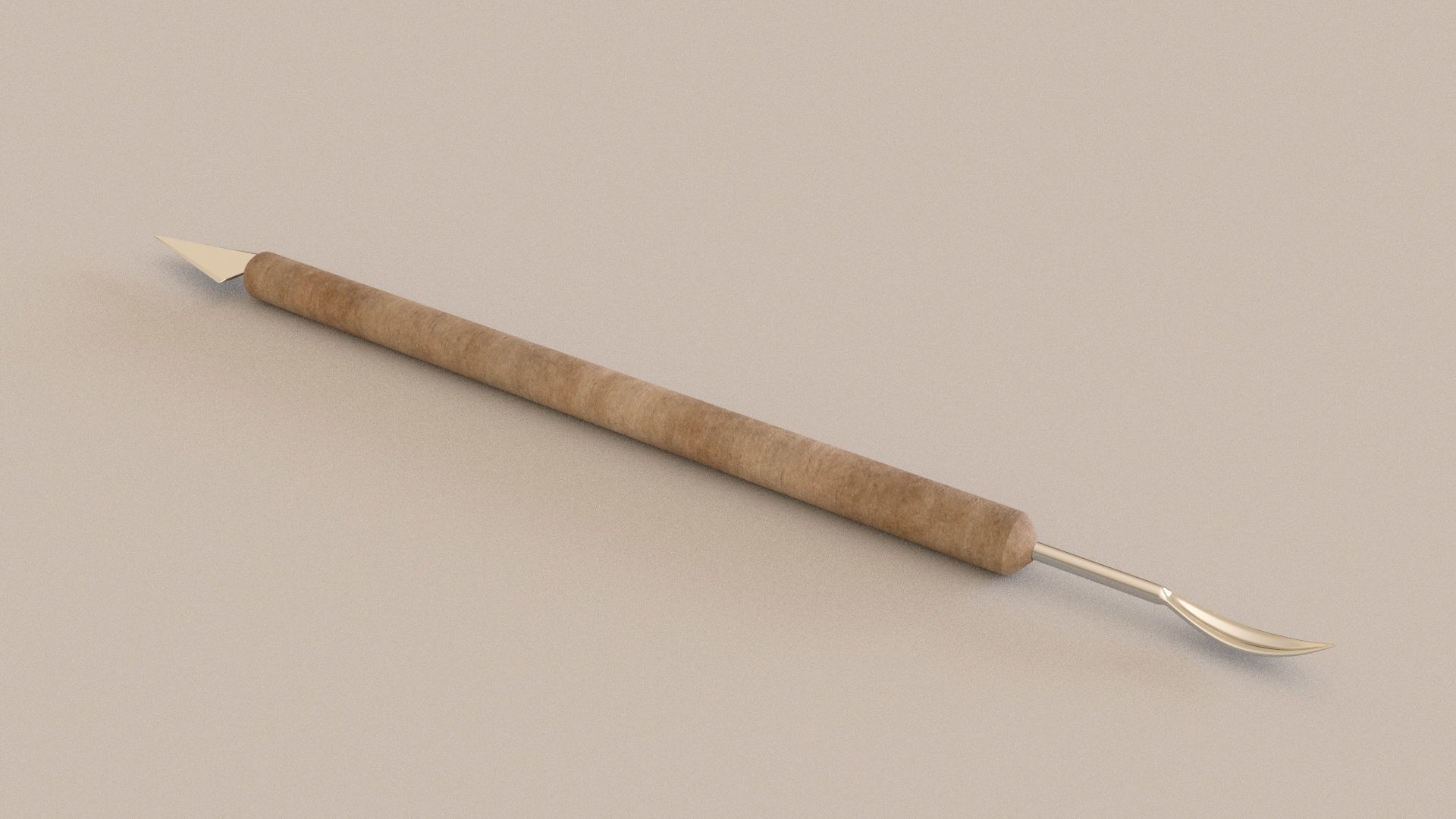 clay sculpture tools 4 3D Model Low-poly 3D model_3