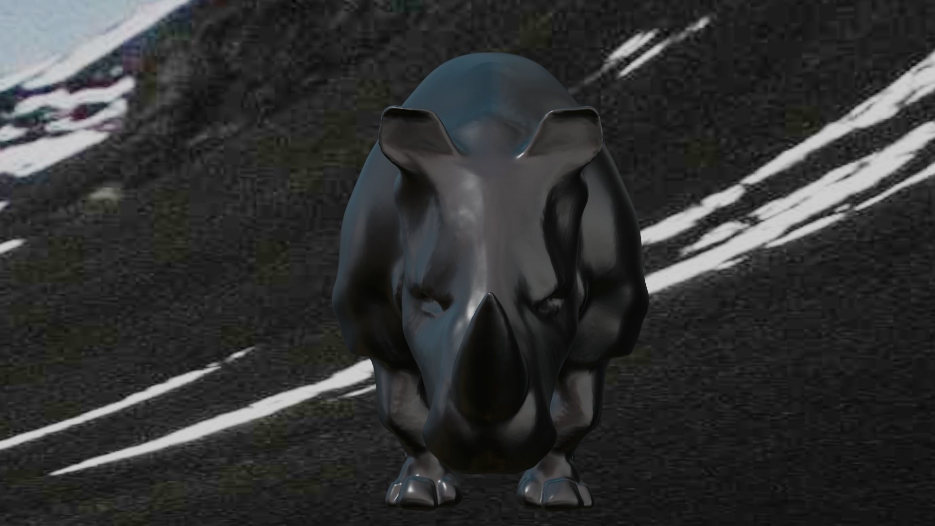 Rhino rhinoceros animation 3D print model_2