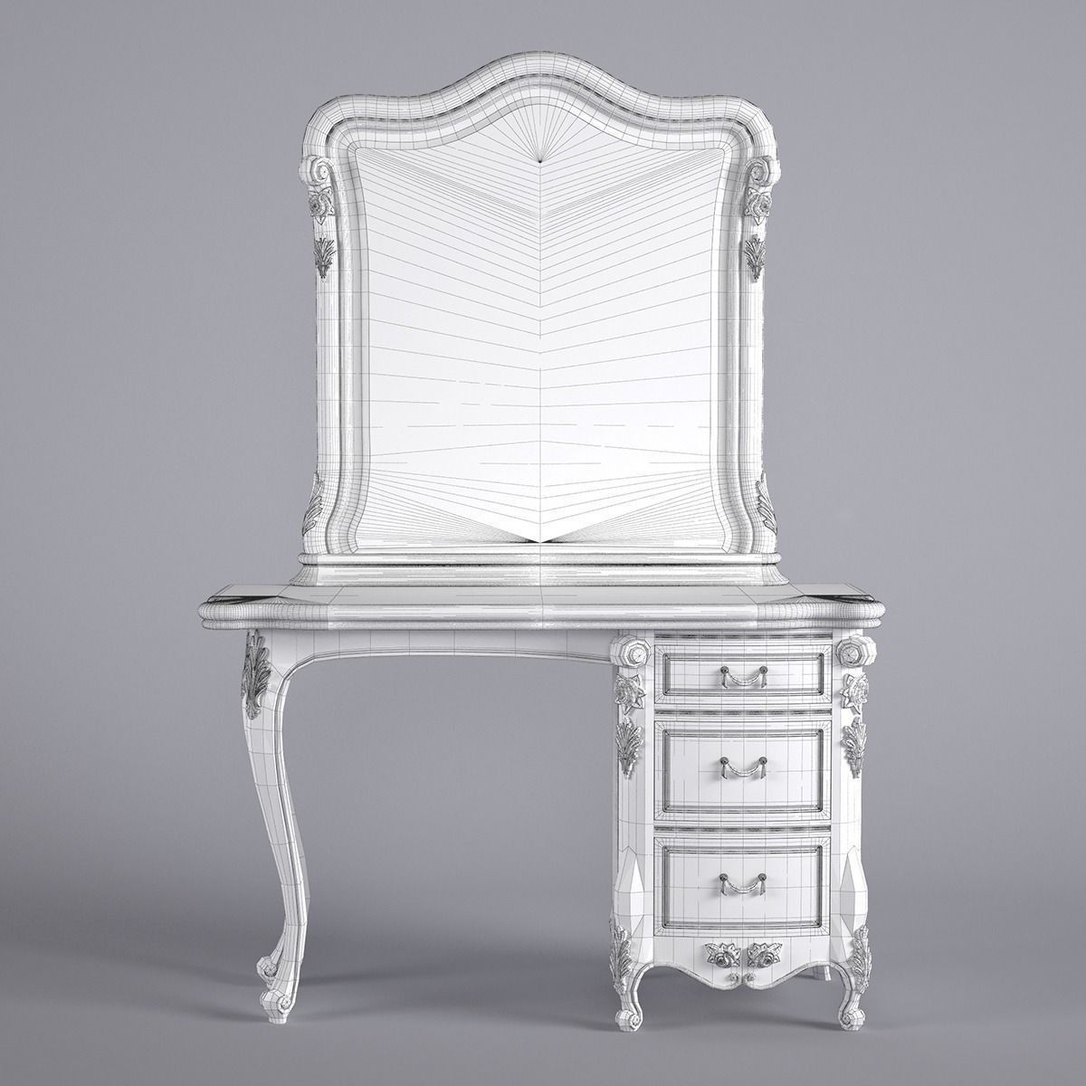 Toilet table 3D model_4