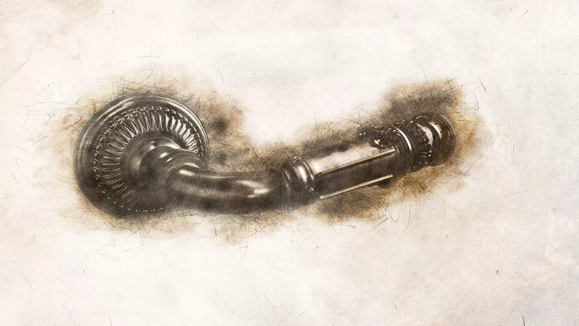 Brass Door Handles 3D model 3D model_0