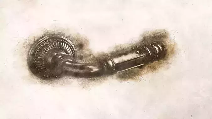 Brass Door Handles 3D model