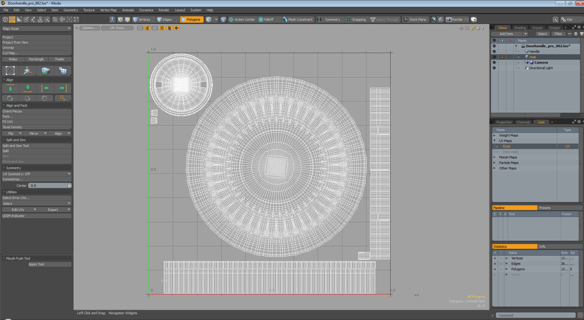 Brass Door Handles 3D model 3D model_3