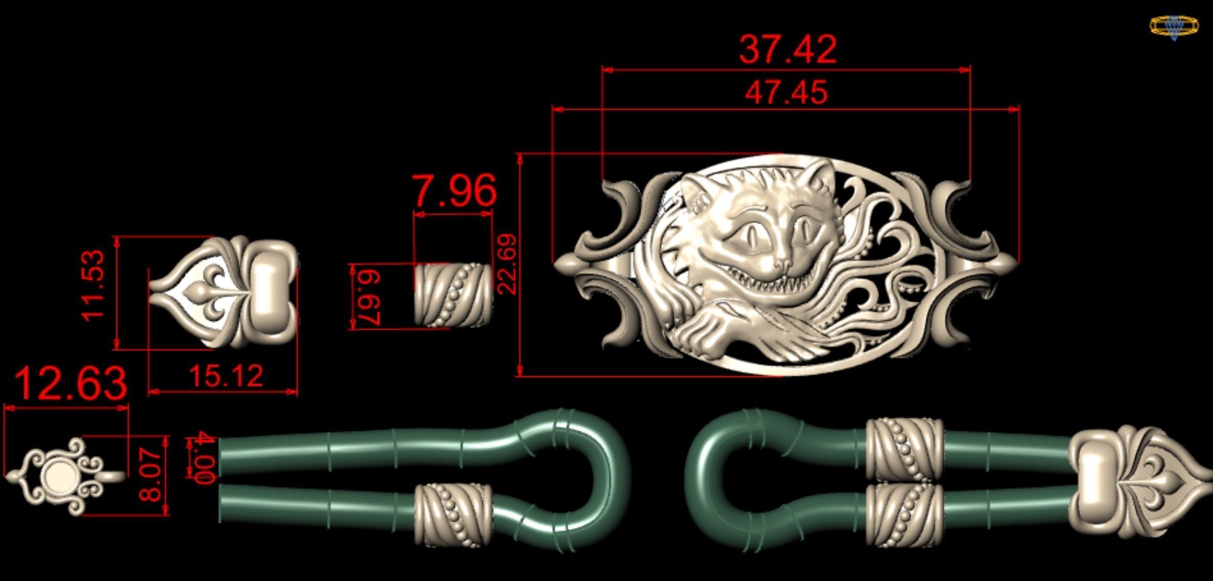 Alice in Wonderland 3D print model_11