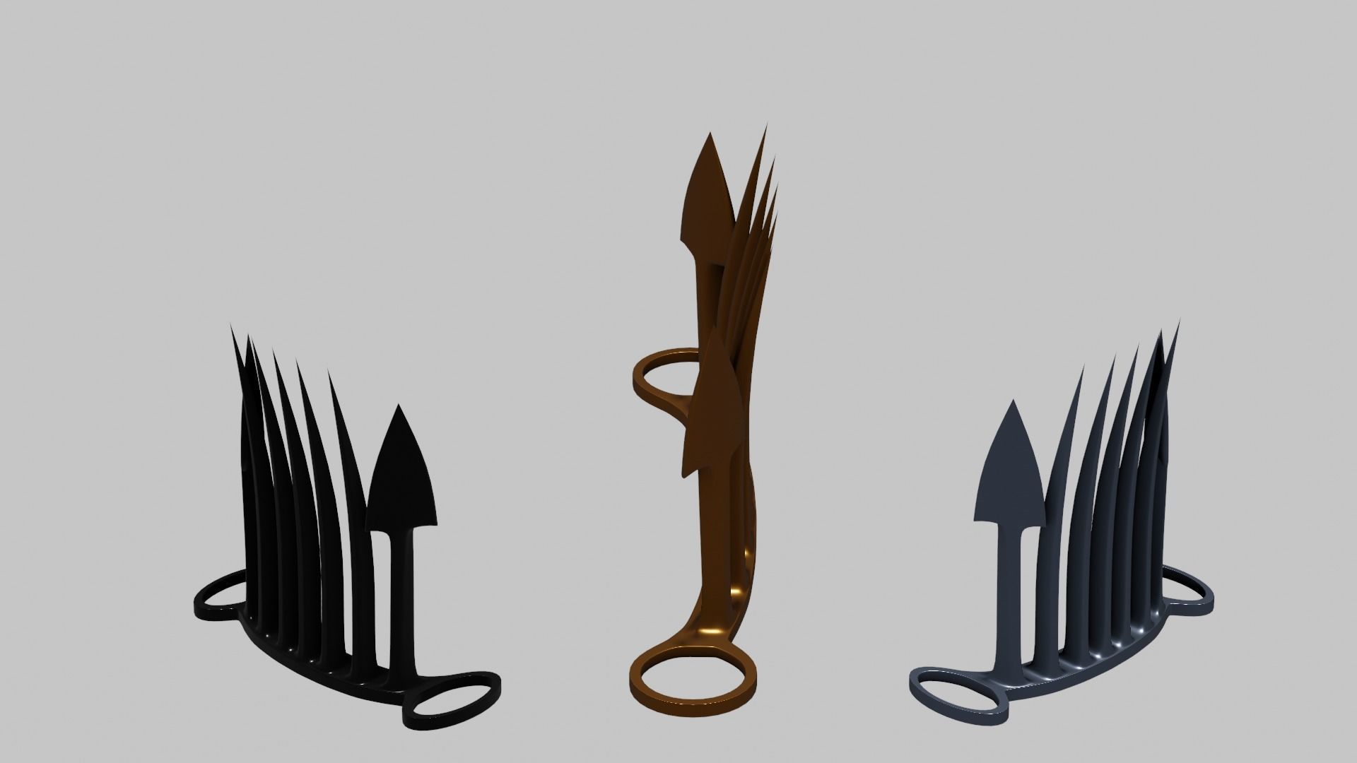 tiger claw weapon 3D model_4