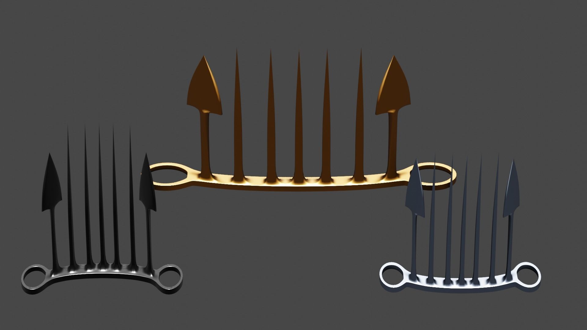 tiger claw weapon 3D model_1