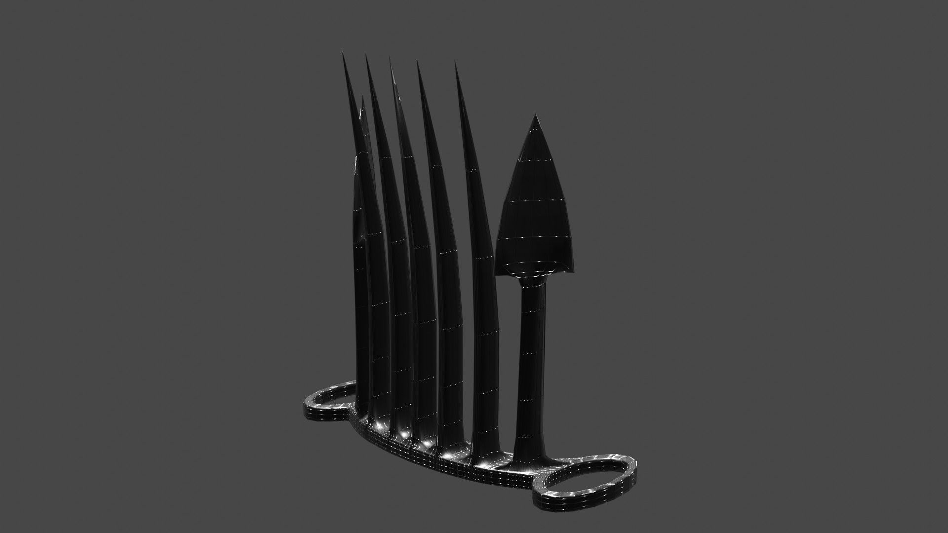 tiger claw weapon 3D model_2