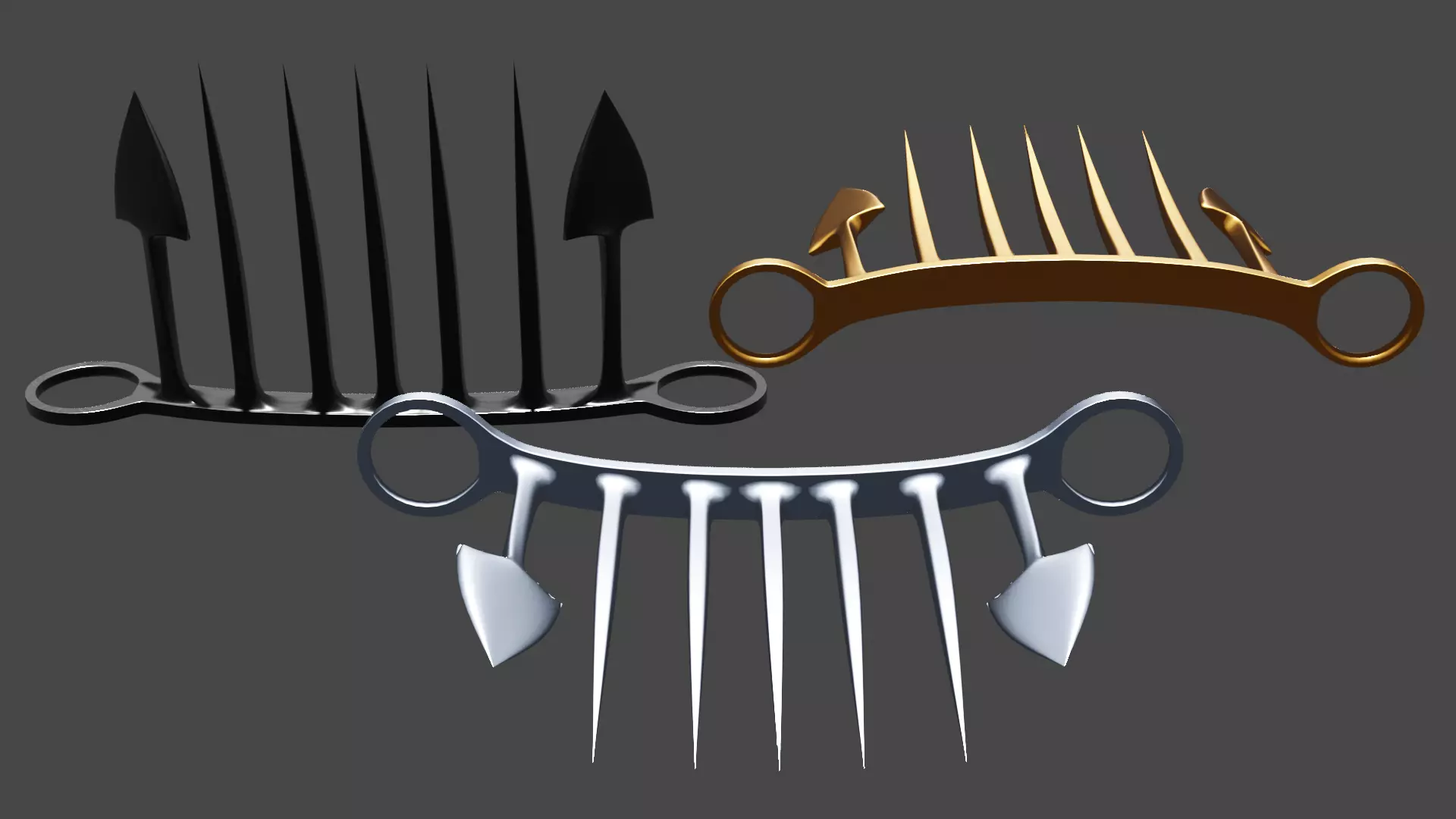 tiger claw weapon 3D model_0