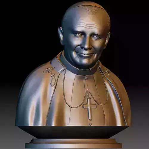 Pope John Paul II portrait printable