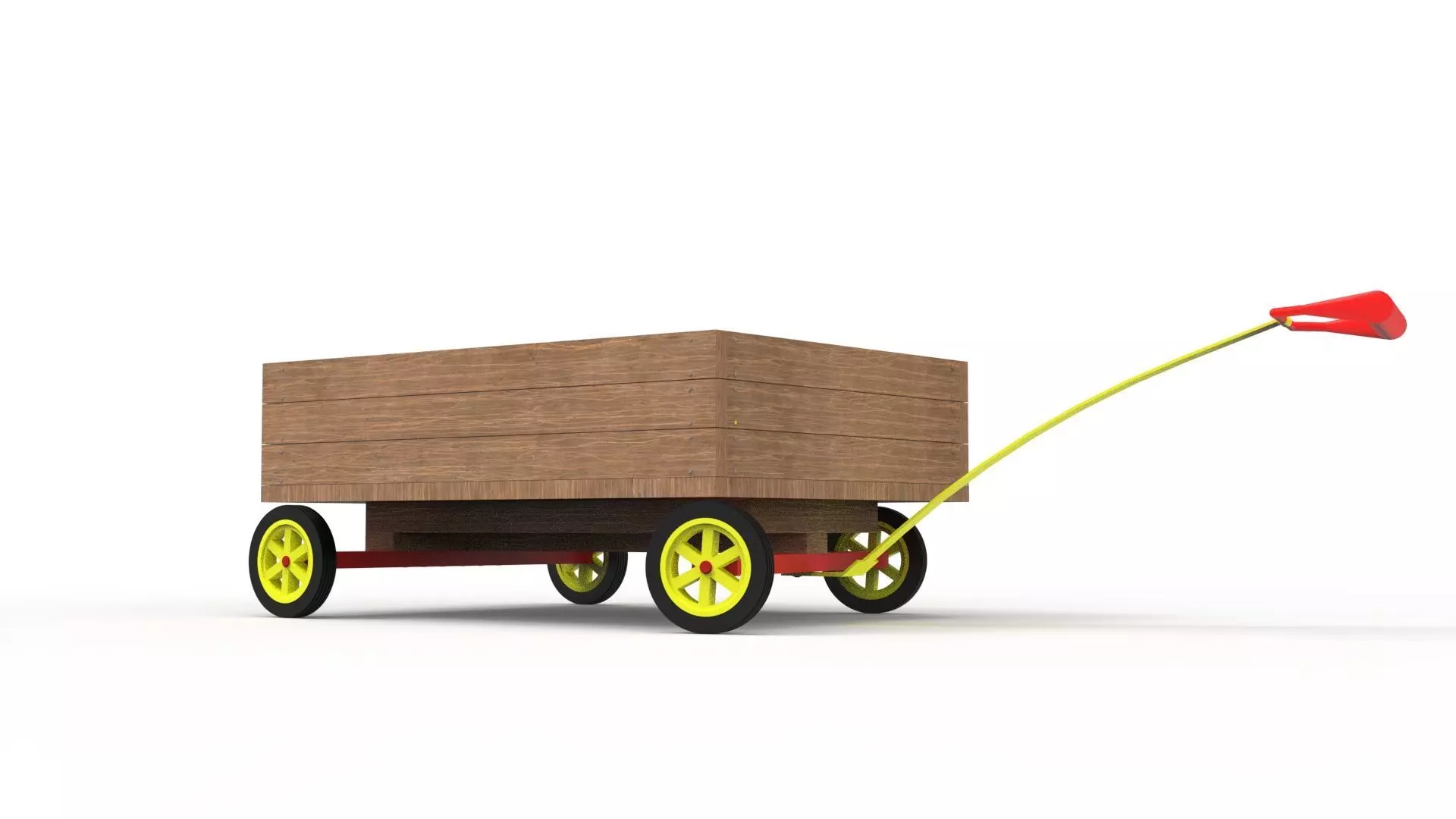 WOODEN TOY CAR Low-poly 3D model