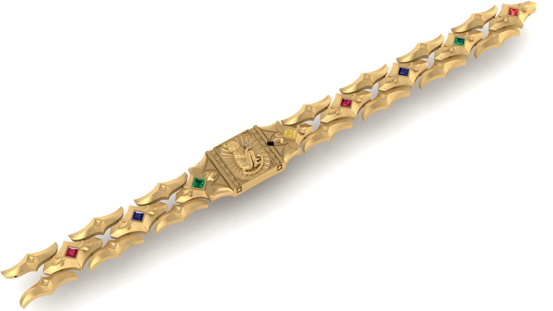 Bracelet a Monkey 3D print model_3