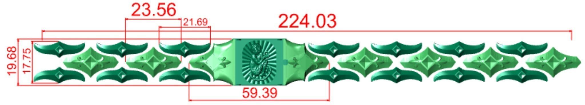 Bracelet a Monkey 3D print model_7